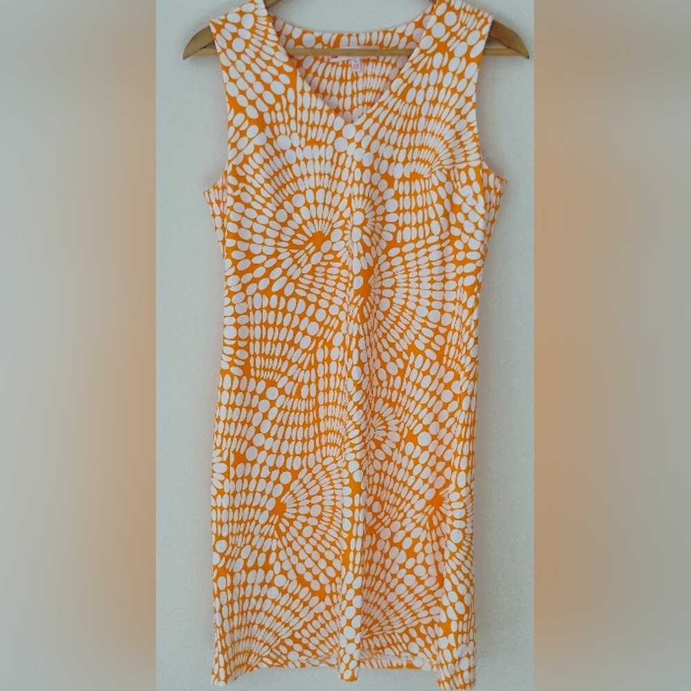 Jude Connally Nadine Juliet Tennis Pickleball Beach Golf Dress Orange Sunburst